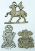 Three British Army Royal Ulster Rifles Regiment, Welsh Regiment and Queen's Regiment economy plastic