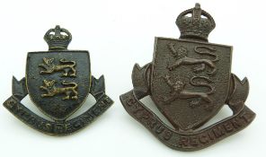 British Army Cyprus Regiment officer's bronze cap and collar badges