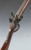 Joseph Manton of London 20 bore side by side double barrelled flintlock hammer action gun with named