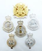 Five Royal Military School/Academy Elizabeth II cap badges, together with an Army Foundation College