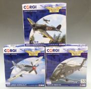 Three Corgi The Aviation Archive 1:72 scale limited edition diecast model aeroplanes North