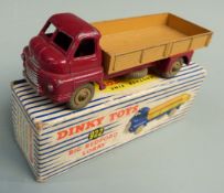 Dinky Toys diecast model Big Bedford Lorry with maroon cab and brown bed and hubs, 922, in
