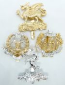 Four British Army Royal West Kent, The Buffs, Essex Regiment and Middlesex Regiment anodised cap