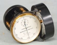 Baird & Tatlock Ltd low speed air meter with fan in shroud, in original case