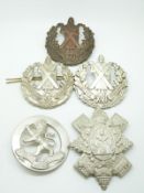 Five Australian Army Scottish metal cap badges for the Cameron Highlanders (2), Queensland