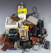 Quantity of collectable cameras to include Topcon Unirex SLR with 1:2 f=50mm lens, Nemrod Siluro