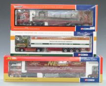 Three Corgi 1:50 scale limited edition diecast model lorries Norman Emerson & Sons Ltd CC13404, H