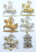 Six British Army Fife & Forfar Yeomanry metal badges