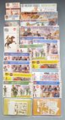 Twelve Airfix 54mm scale plastic model kits including British 8th Army multipurpose military