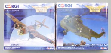 Two Corgi The Aviation Archive 1:72 scale limited edition diecast model aircraft Westland Sea King