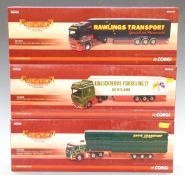 Three Corgi Hauliers of Renown 1:50 scale limited edition diecast model lorries Rawlings Transport