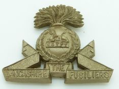 British Army Lancashire Fusiliers Regiment economy plastic cap badge