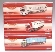 Three Corgi Hauliers of Renown 1:50 scale limited edition diecast model lorries Pulleyn Transport