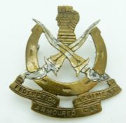British Army Federation Regiment Armoured Car metal badge