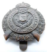 British Army Manchester Volunteer Regiment metal cap badge