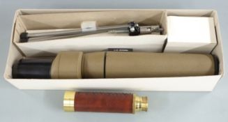 Tasco T21 20x40mm spotting scope in original box and a small Tasco 25x30mm 1AG telescope in