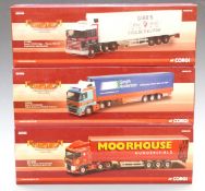 Three Corgi Hauliers of Renown 1:50 scale limited edition diecast model lorries Tom Moorhouse &