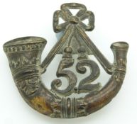 British Army 52nd Regiment of Foot (Oxfordshire Light Infantry) shako badge
