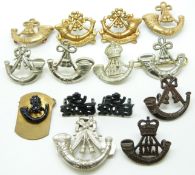 Fourteen British Army Light Infantry Regiments including King's Shropshire Light Infantry and Durham