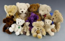 Eleven Russ Teddy bears, largest 37cm tall.