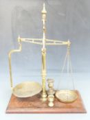Set of Parnall & Son, Bristol banking or shop scales, height 79cm