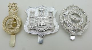 Three British Army Yorkshire Territorial Regiment, North Somerset and Bristol Yeomanry and Royal