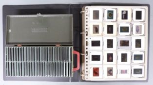 Quantity of cased Flatters & Garnett Ltd Manchester educational glass slides, of scientific and