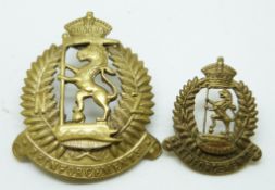 New Zealand Army WWI Rifle Brigade Reinforcements metal badges
