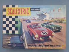 Scalextric model motor racing set including Aston Martin DB4 and Ferrari 250 Berlinetta, 60, in