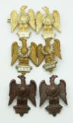 British Army Royal Dragoons three pairs of metal collar badges