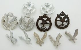 Eleven British Army Corps badges including anodised examples