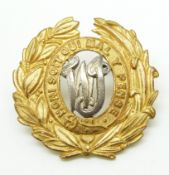 British Commonwealth West Indies Regiment officer's silver and gilt cap badge