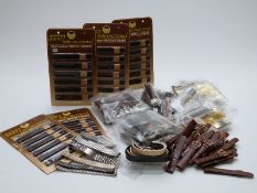 One-hundred-and-seventy-eight new leather wristwatch straps, some in original packaging.