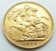Edward VII 1904 gold full sovereign