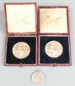 Three Cardiff Camera Club hallmarked silver medallions dated 1911, 1911 and 1913, two awarded to I.