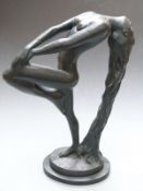 Austin Productions figure of a nude lady in the Art Nouveau style, signed Sever to base, height