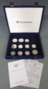 Westminster official silver coin of the USA comprising eleven dollars and half dollars with