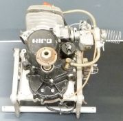 Hiro microlight aircraft or similar engine with geared drive, on mounting frame