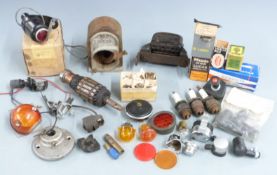 Collection of various largely 1920s/1930s vintage motorcycle electrical items to include Lucas