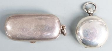 Hallmarked silver double sovereign holder to hold full and half sovereigns, marks indistinct, length