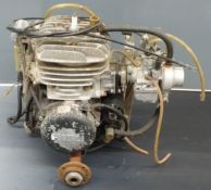 Hiro microlight aircraft or similar engine with geared drive, on mounting frame