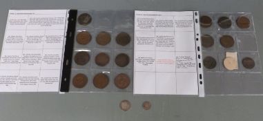 A collection of early 19thC onwards penny tokens etc, includes silver