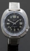 Seiko 'Turtle' gentleman's diver's automatic wristwatch ref. 6105-8119 with date aperture,
