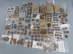 A large collection of mostly UK coinage, George III onwards, very small silver content