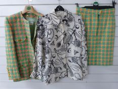 Escada ladies two piece suit, size 36 and an Escada ladies silk shirt, size 40