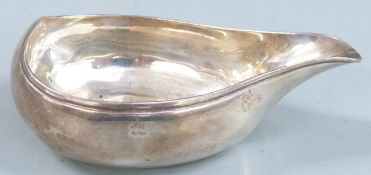Georgian hallmarked silver pap boat, London 1804, maker's mark rubbed, length 11cm, weight 58g