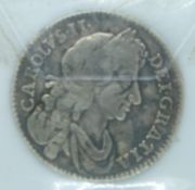 Charles II 1676, OCTAVO half crown