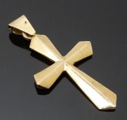 Victorian yellow metal cross pendant