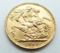 Edward VII 1906 gold full sovereign