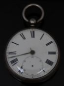 E Hoppel of Patrington hallmarked silver pocket watch with subsidiary seconds dial, black Roman